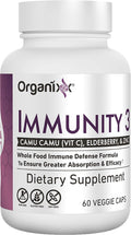 Organixx Immunity 3 Vitamin C, Zinc & Elderberry - 60 Capsules