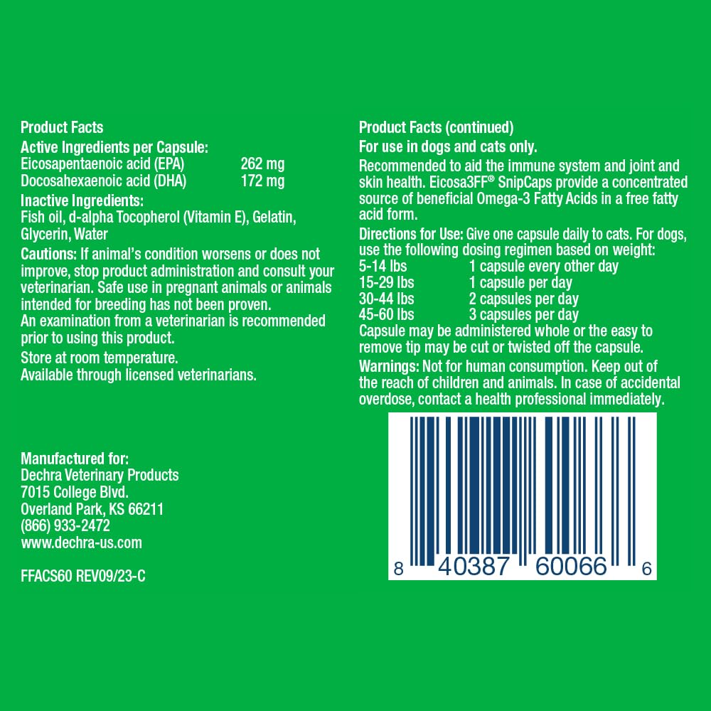 Eicosa3FF SnipCaps Omega-3 Free Fatty Acid Capsules - 60 Capsules - image 2