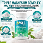 VAL Triple Magnesium Complex 400mg for Sleep & Relaxation - 90 Capsules - image 5