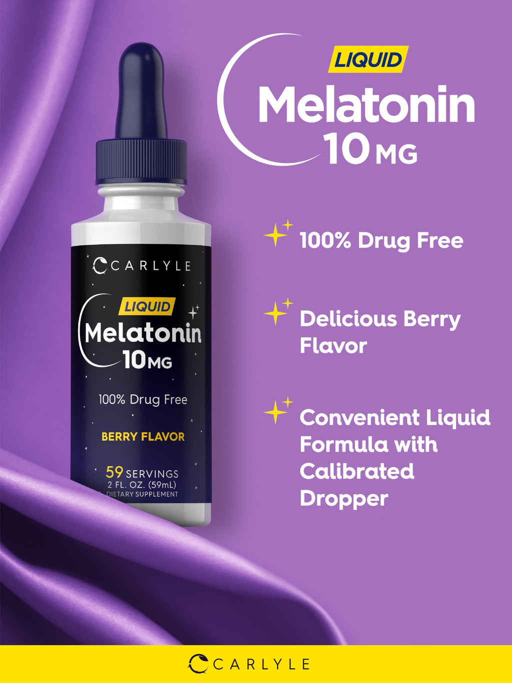 Carlyle Melatonin 10mg Liquid Drops for Sleep - 2 fl oz - image 4