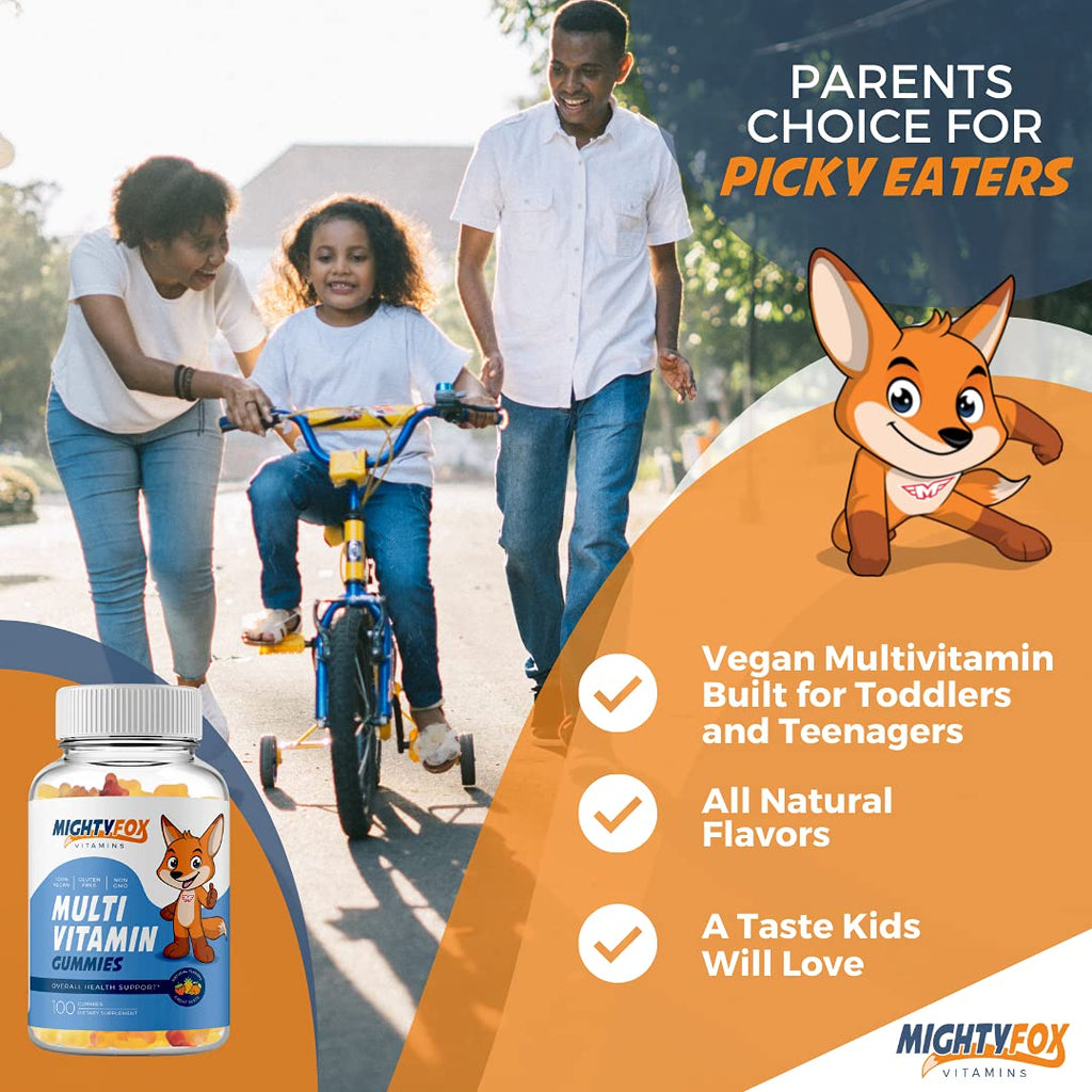 MIGHTY FOX VITAMINS Multivitamin Gummies for Kids Immune Support