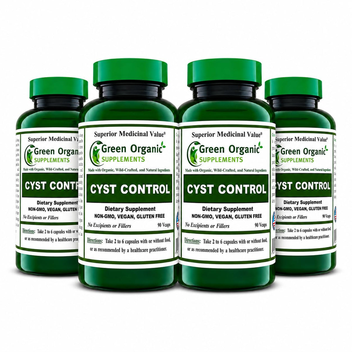 Green Organic Supplements Cyst, Breast Cyst, 90 Vegetarian Capsules, High