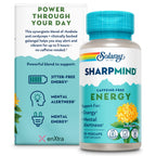 SOLARAY SharpMind Energy Nootropic Focus Supplement - 30 Vegetarian Capsules