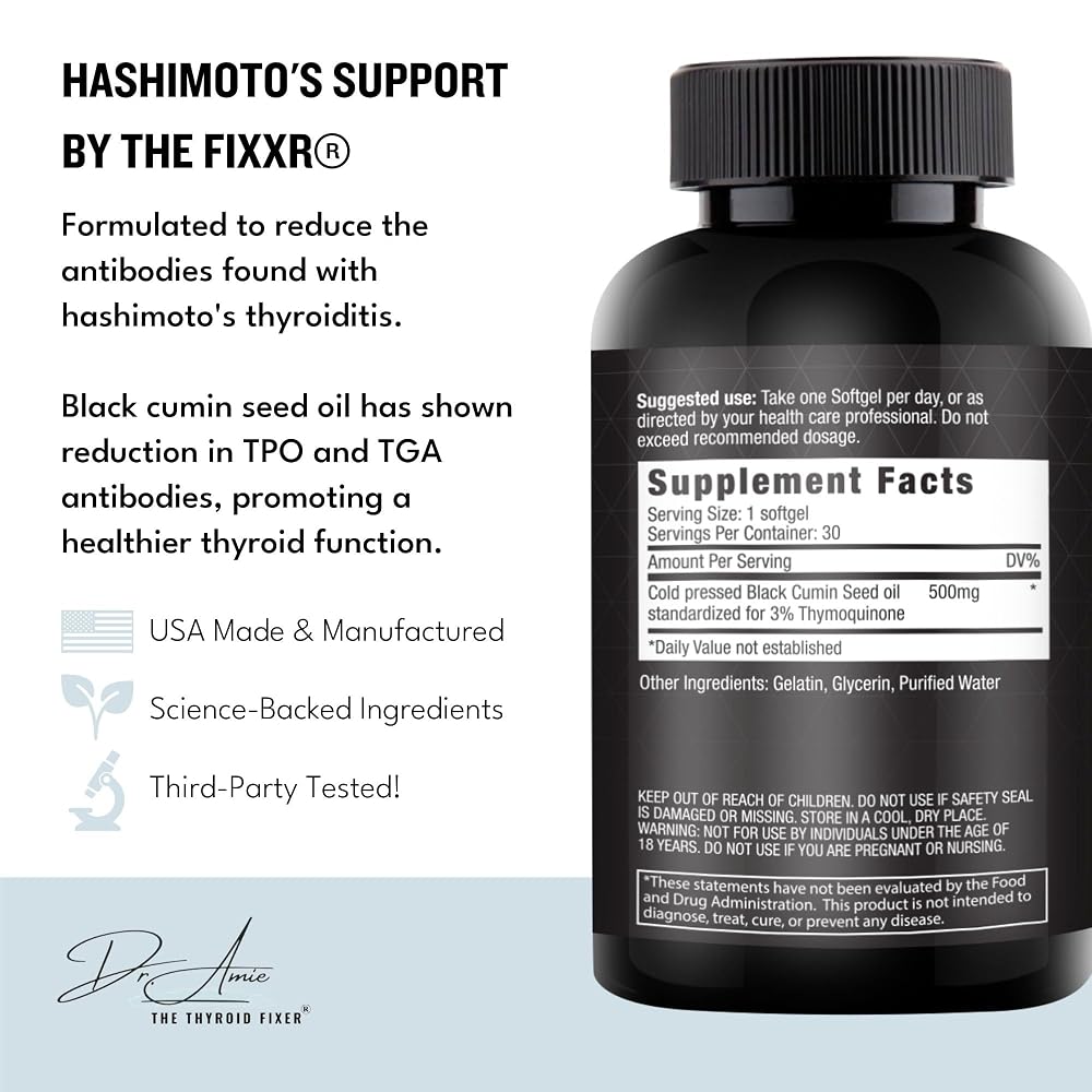 Fixxr Hashimoto's Support by Dr. Amie Thyroid Extract - 30 Softgels - image 2