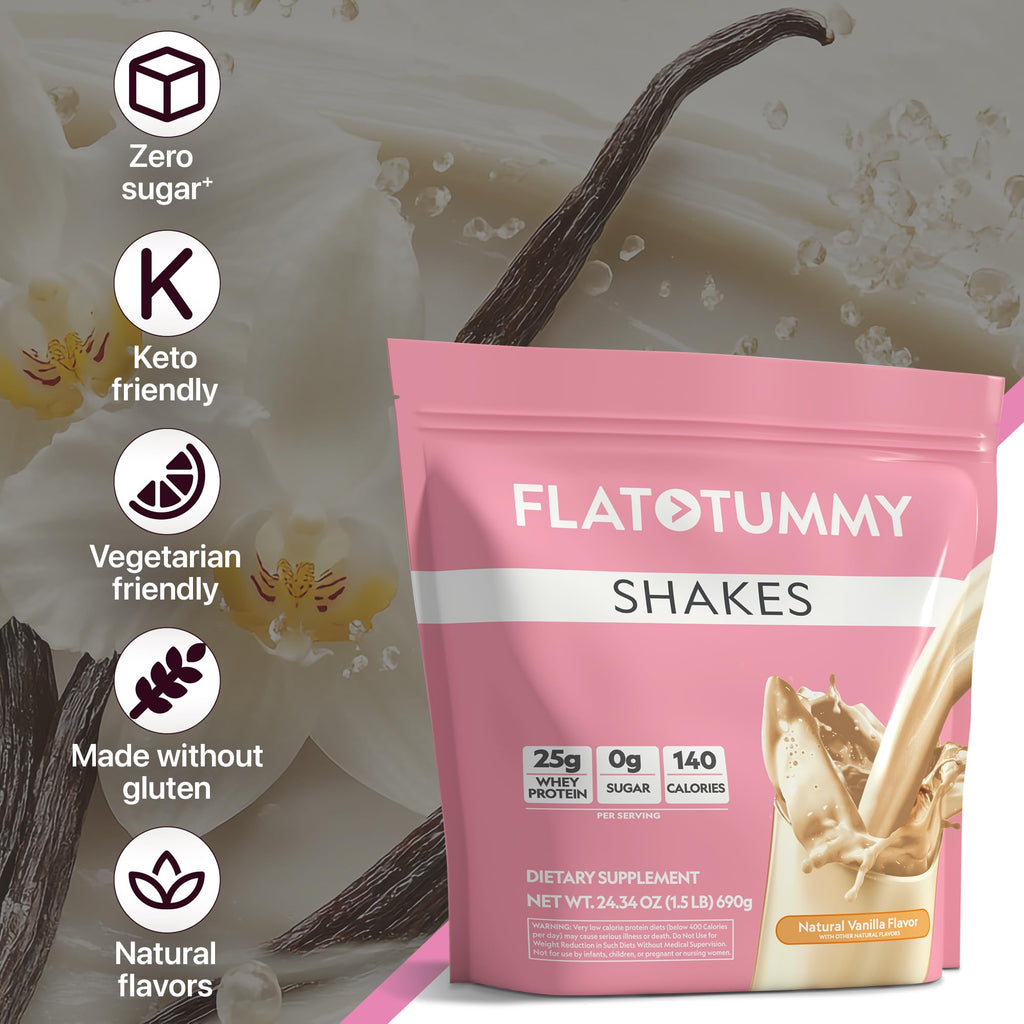 Flat Tummy Vanilla Meal Replacement Shake - 20 Servings - image 3