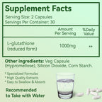 EAZGOO Glutathione 1000mg Antioxidant Supplement - 60 Capsules - image 2