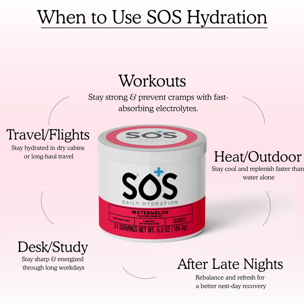 SOS Hydration Electrolyte Powder Drink Mix