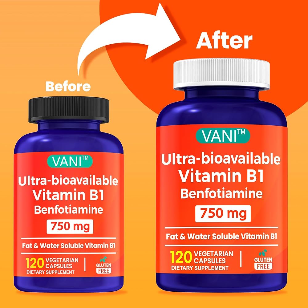 VANI Benfotiamine 750mg B1 Supplement - 120 Capsules - image 2