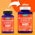 VANI Mega Benfotiamine 750mg with Vitamin B-1