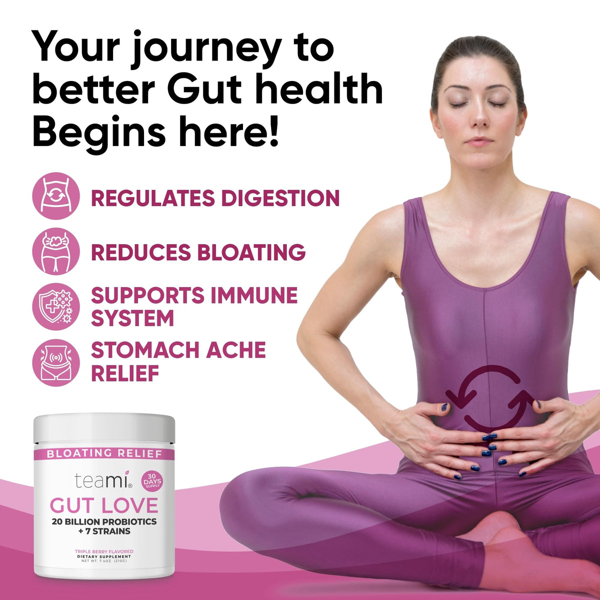Teami Prebiotic and Probiotic Powder for Women - 30 Servings - image 3