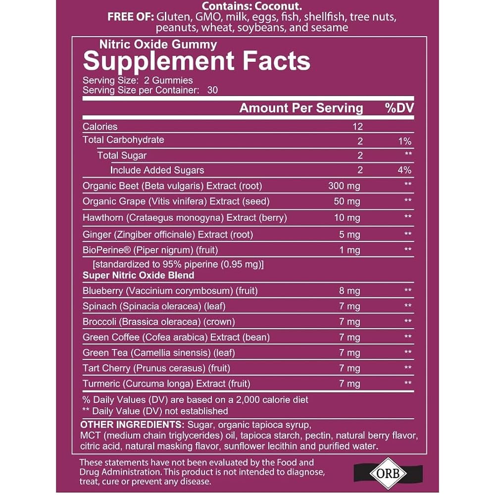 4 Your Wellness Nitric Oxide Gummies Mixed Berry - 60 Count - image 5