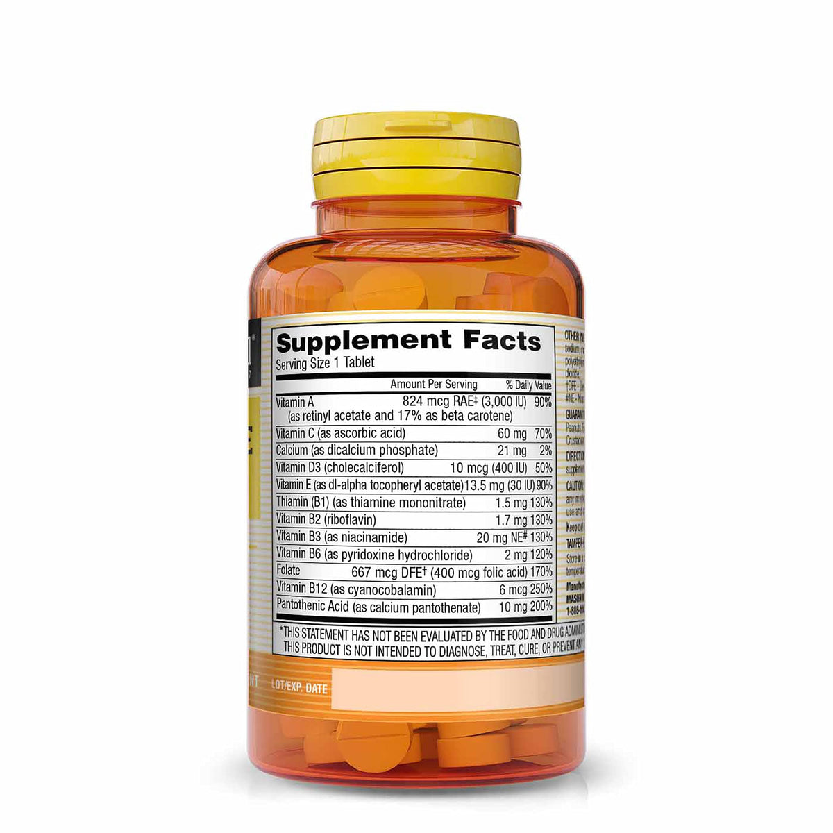 Mason Natural Daily Multiple Vitamins - 100 Tablets - image 2