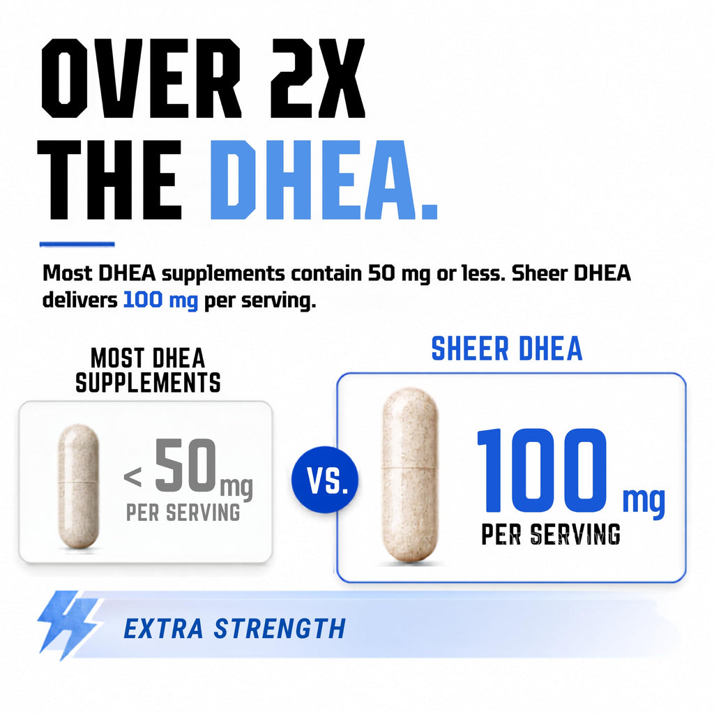 Sheer Strength Labs DHEA 100mg Supplement - 60 Capsules - image 5