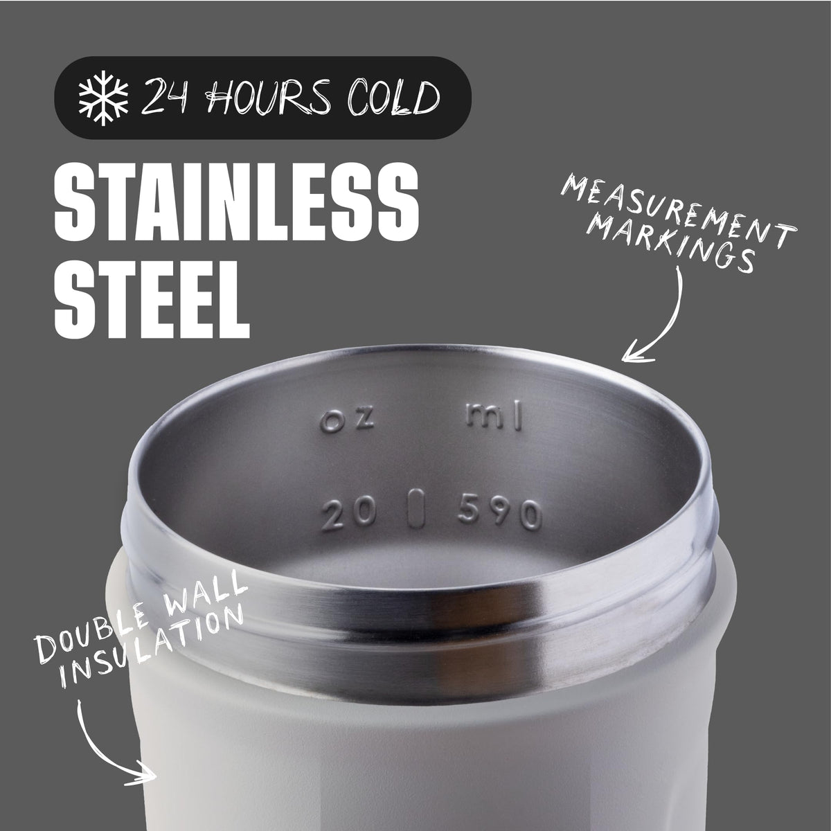BlenderBottle Sport Flip Stainless Steel Shaker Bottle