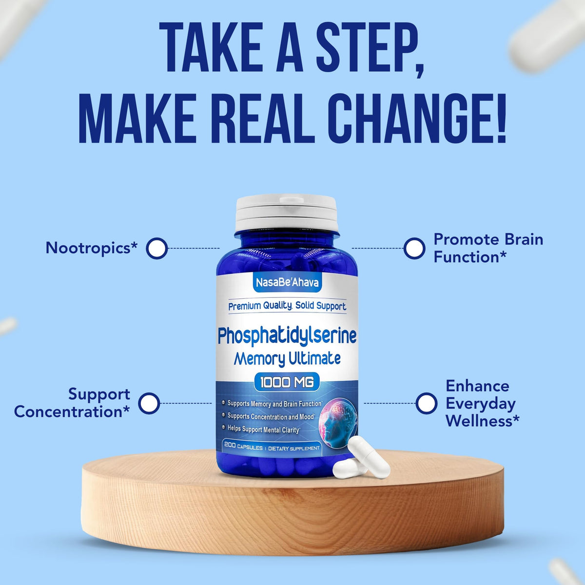 NasaBeahava Memory Supplement Brain Support - 200 Capsules - image 6