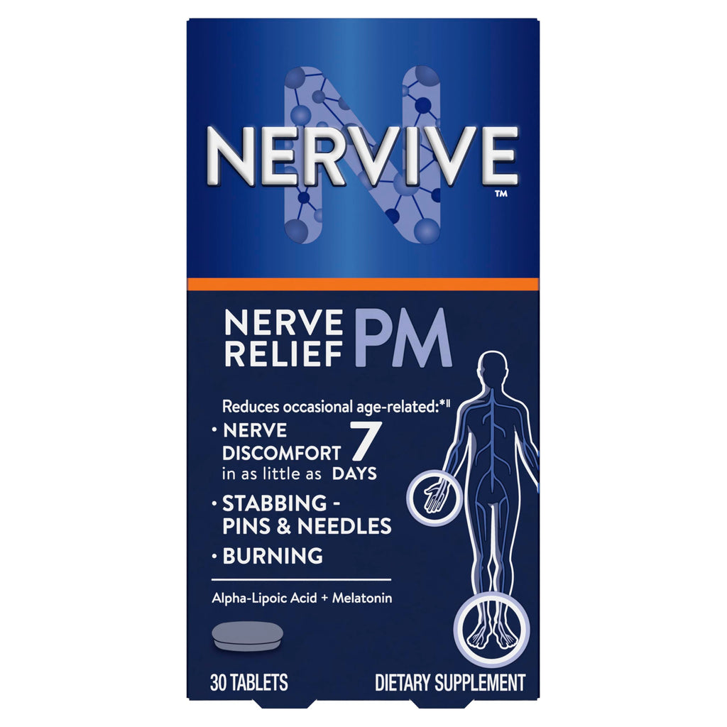 Nervive Nerve Relief PM Sleep Aid with Alpha Lipoic Acid - 30 Tablets