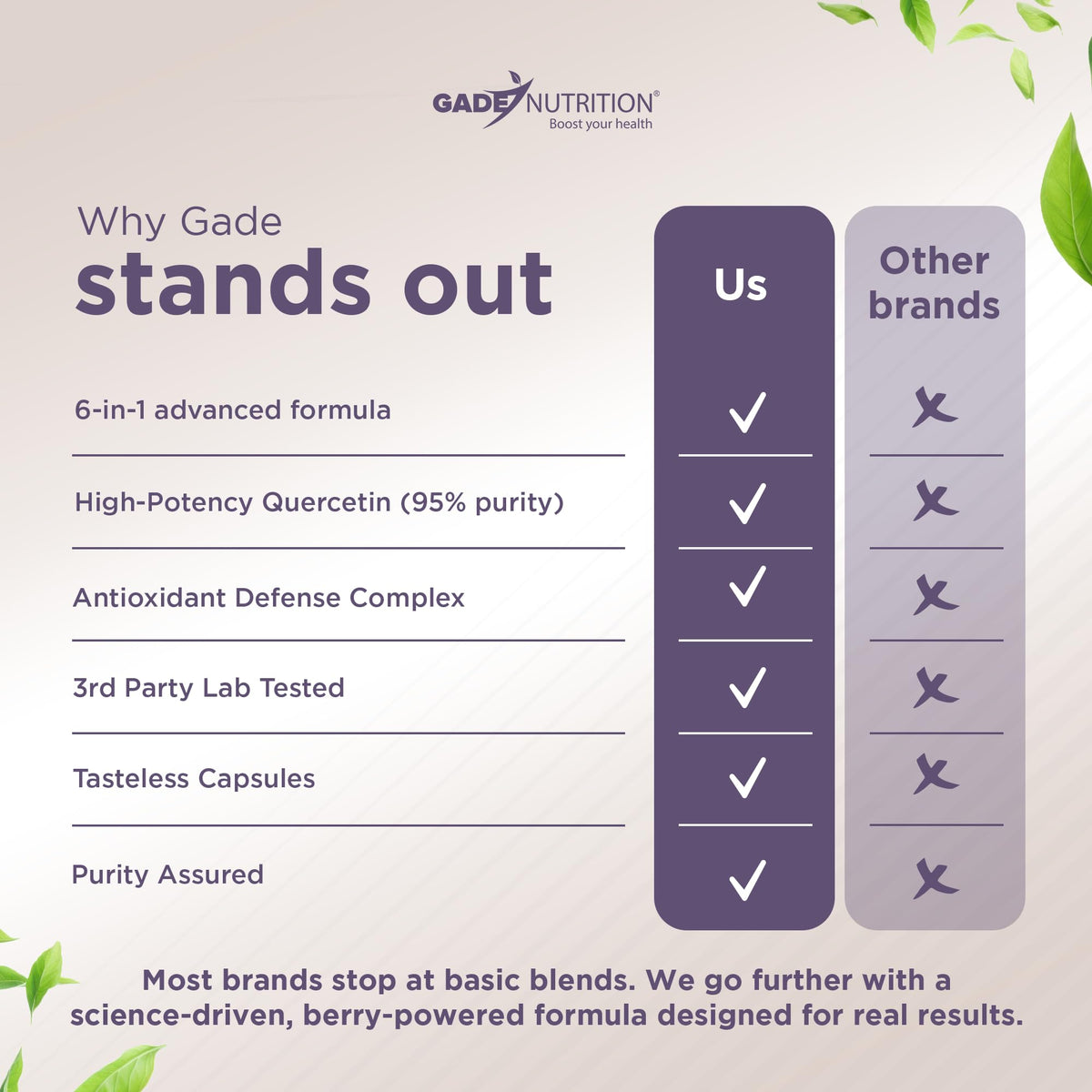 Gade Nutrition Quercetin with Bromelain & Elderberry