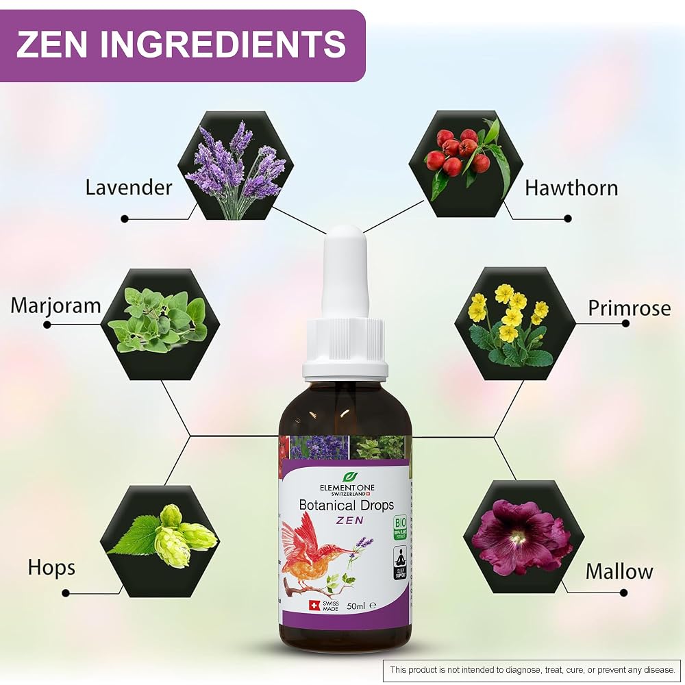 element one Botanical Zen Drops Natural Stress Relief - 50 ml - image 3