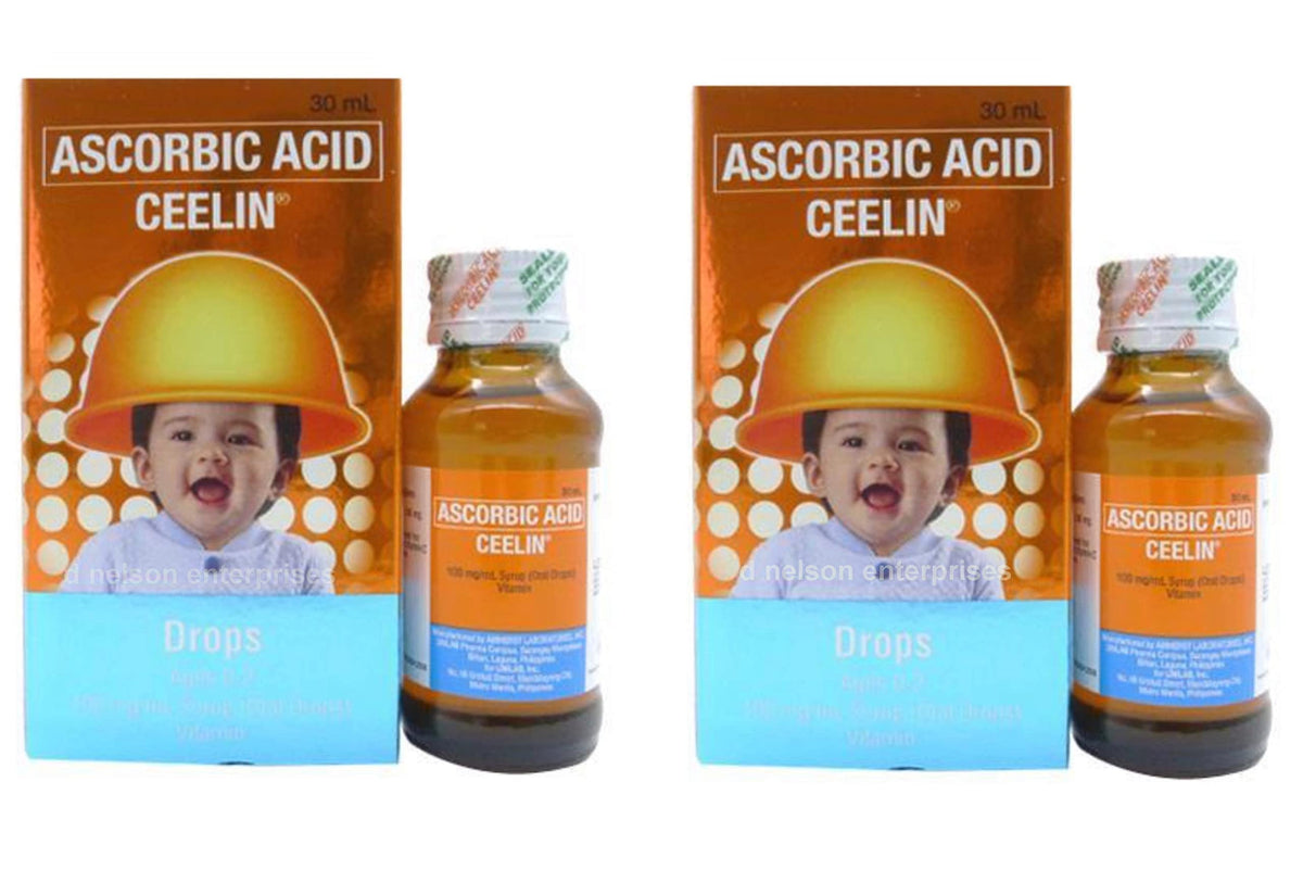 Generic Ceelin Ascorbic Acid Vitamin C Drops for Ages 0-2 - 2 Pack
