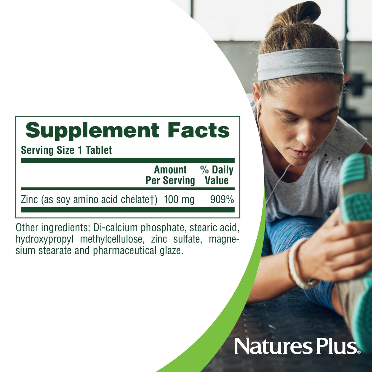 NaturesPlus Mega Zinc 100 mg Sustained Release - 90 Tablets - image 5