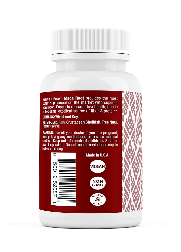 Safrel Organic Maca Root Triple Blend 1900 MG - 120 Vegan Capsules - image 5