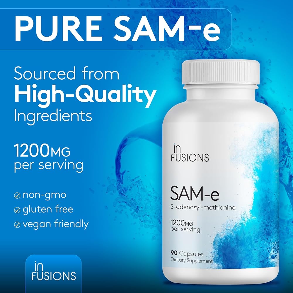 Infusions Maximum Strength Pure SAM-e 1200mg 90 Vegetable Capsules
