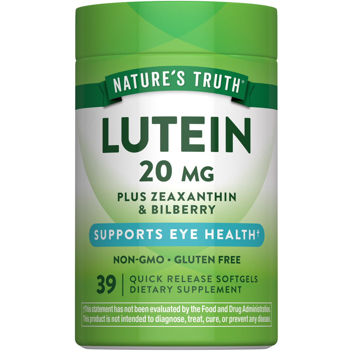 Nature's Truth Lutein and Zeaxanthin 20 mg - 39 Softgels