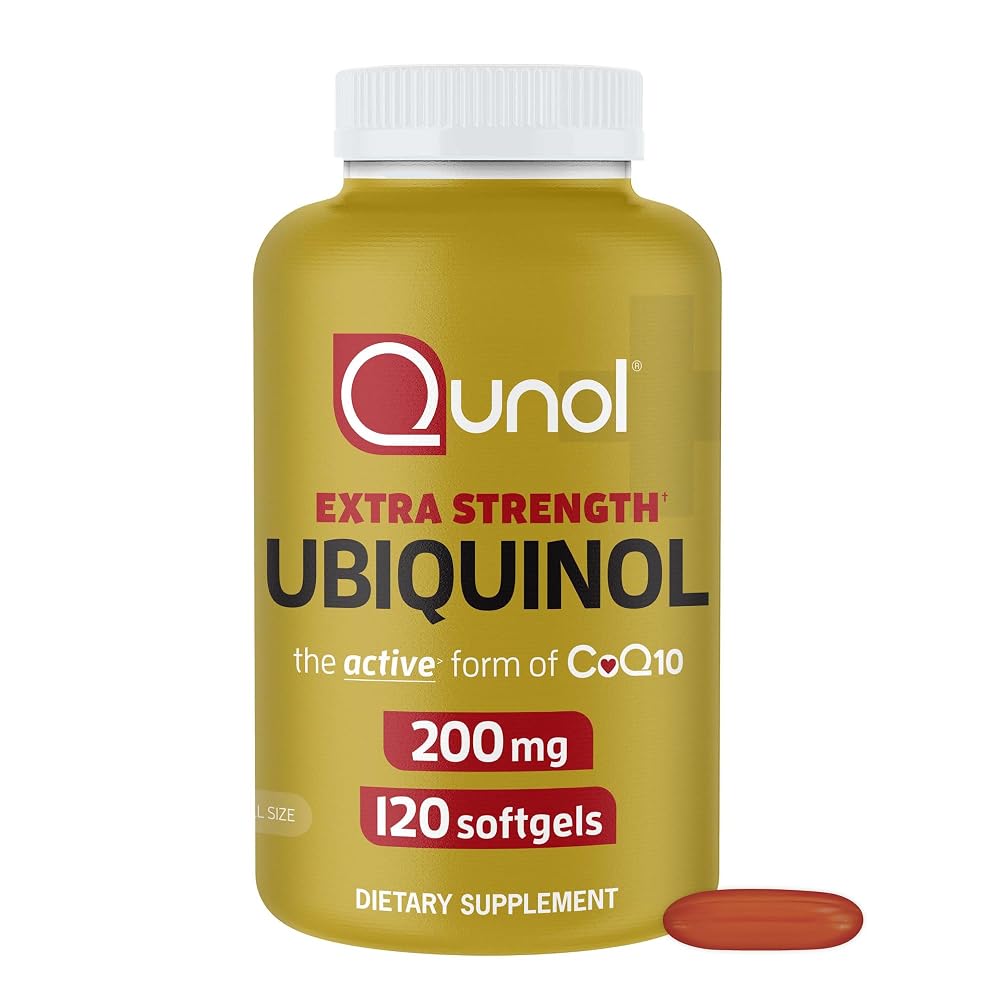 Qunol Ubiquinol 200mg Extra Strength Antioxidant - 120 Softgels