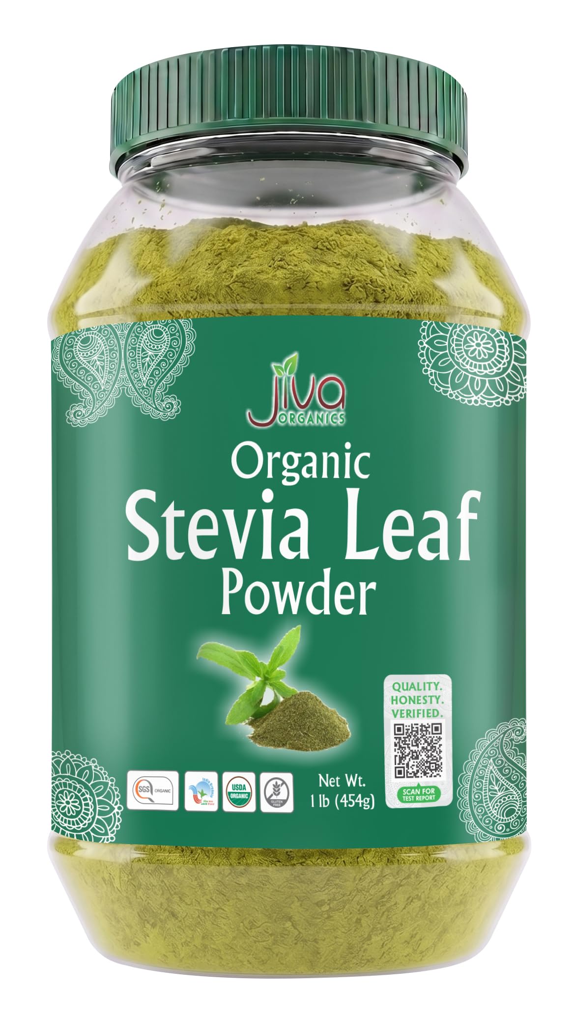 Jiva Organics Natural Stevia Leaf Powder - 1 Pound