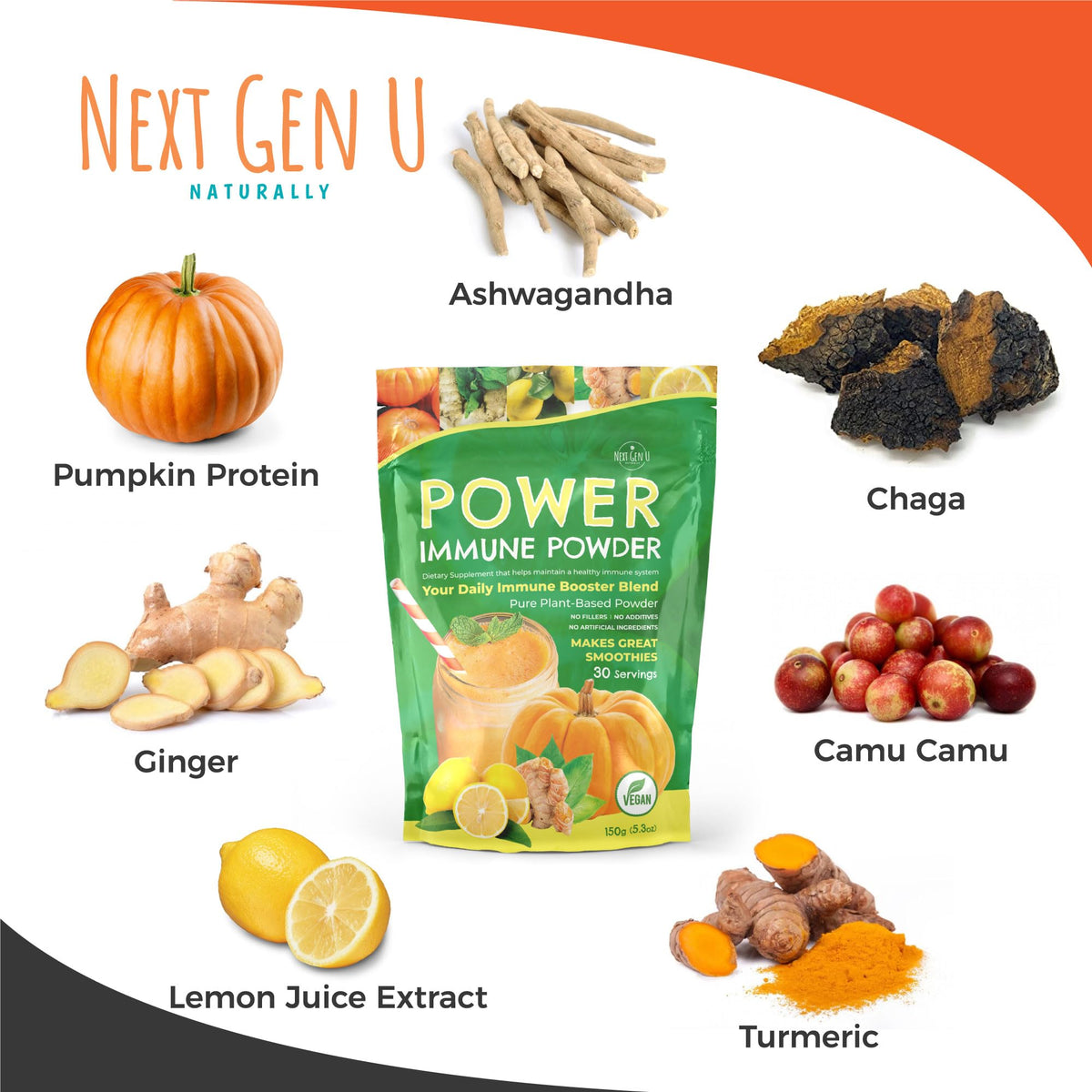 NGU Next Gen U Immune Support Powder - 150g - image 2