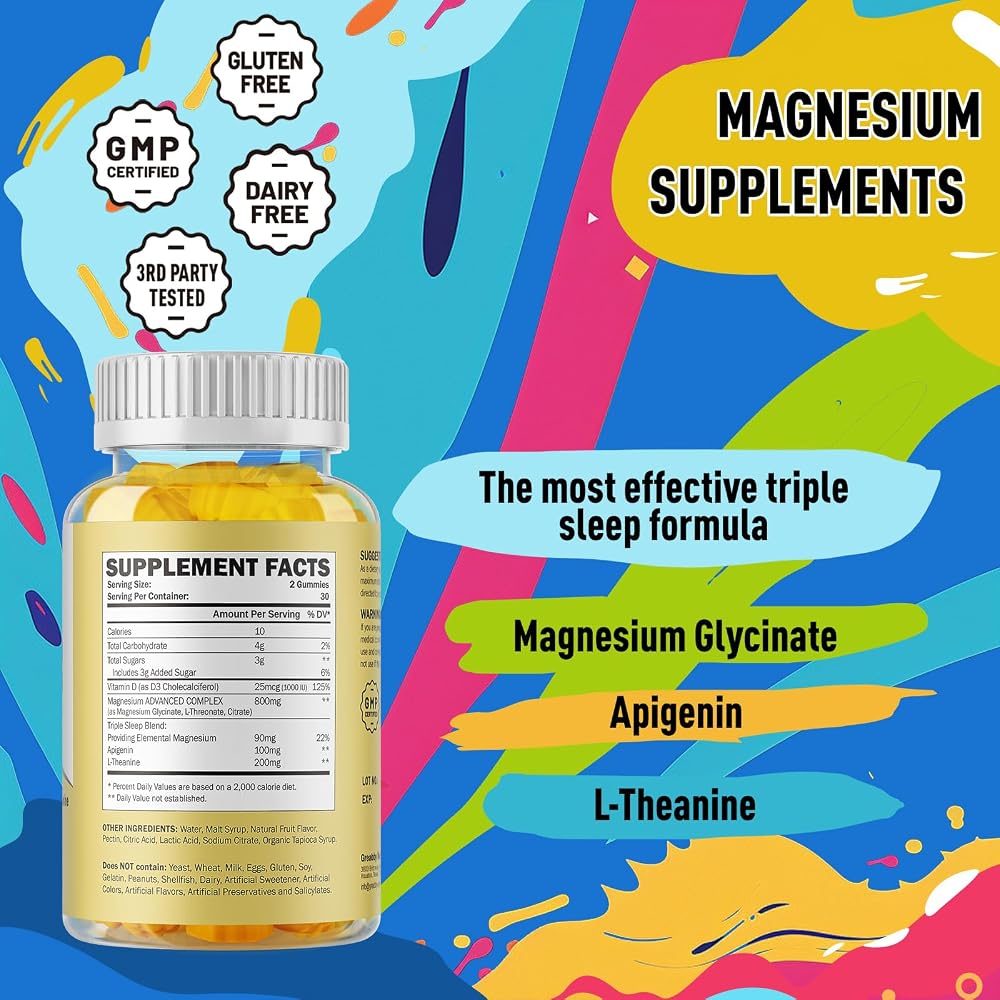 GREABBY Triple Magnesium Complex Gummies for Sleep - 60 Count - image 2