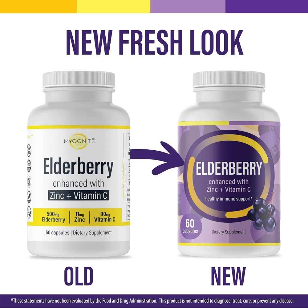 IMYOONITÉ ULTRA CLEAN Black Elderberry Capsules Immune Support - 60 Capsules - image 7