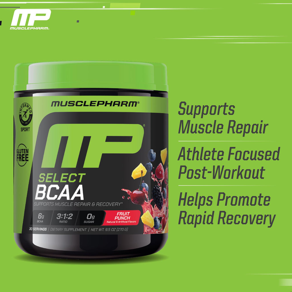 Muscle Pharm Select BCAA Powder Fruit Punch - 30 Servings - image 4