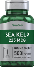 Piping Rock Sea Kelp Iodine Supplement 225 mcg - 500 Tablets