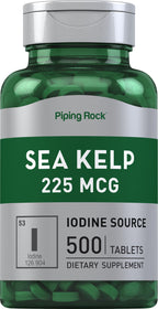 Piping Rock Sea Kelp Iodine Supplement 225 mcg - 500 Tablets