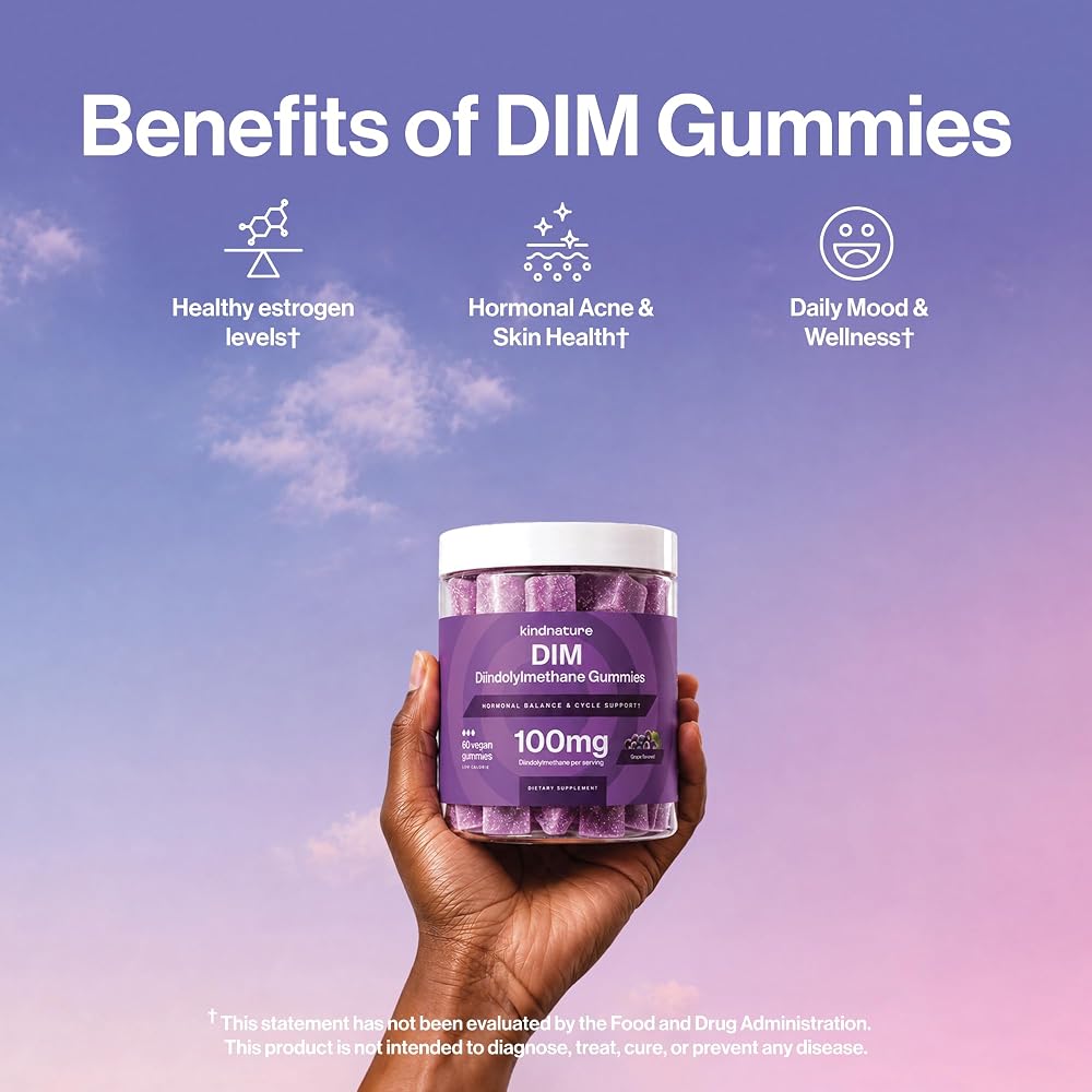 kindnature DIM Gummies 100mg Hormone Balance Support - 60 Gummies - image 2