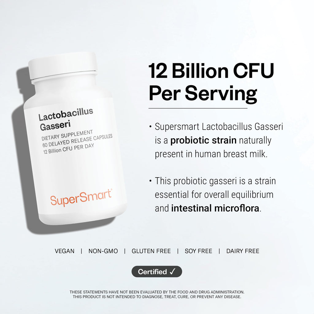 Supersmart Lactobacillus Gasseri 12 Billion CFU Probiotic - 60 Capsules - image 5