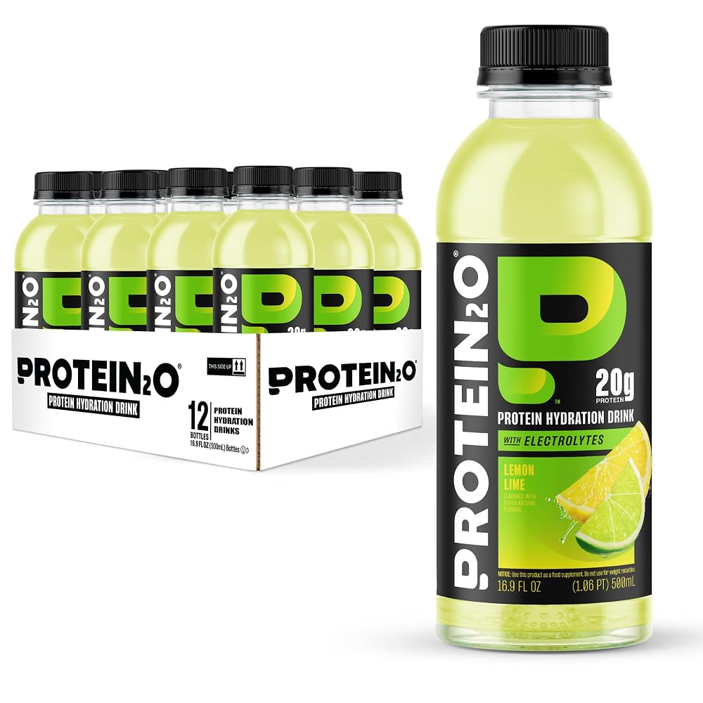 Protein2o Whey Protein Isolate Hydration Drink Lemon Lime - 12 Pack