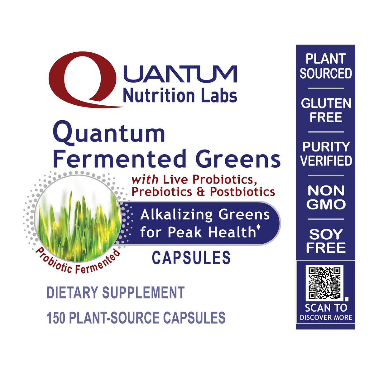 Quantum Nutrition Labs Quantum Fermented Greens - 150 Capsules - image 4
