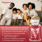 VEGEPOWER Vegan Iron Supplement Gummies - with Vitamin C