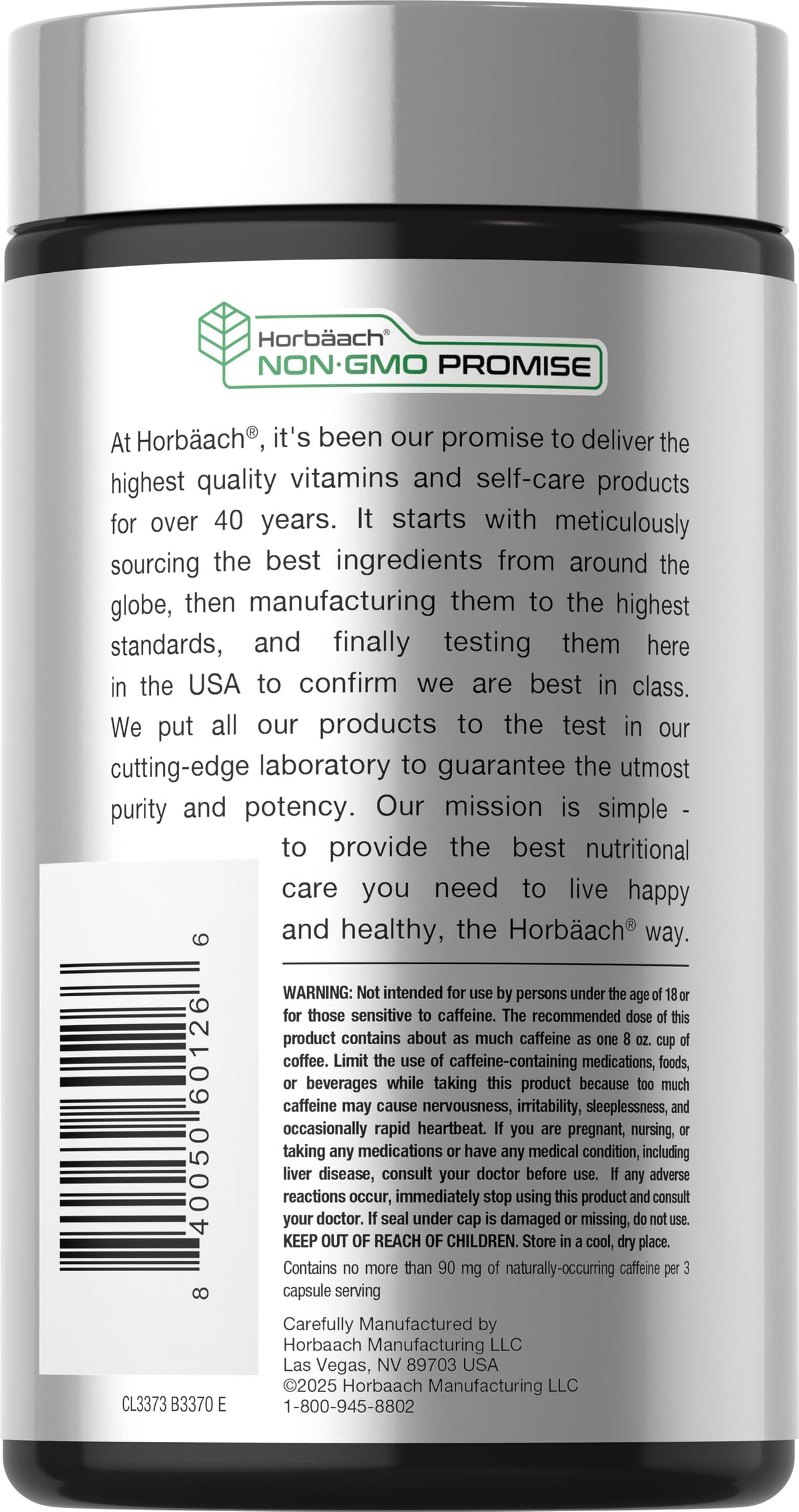 Horbäach EGCG Green Tea Extract Pills - 180 Capsules - image 3