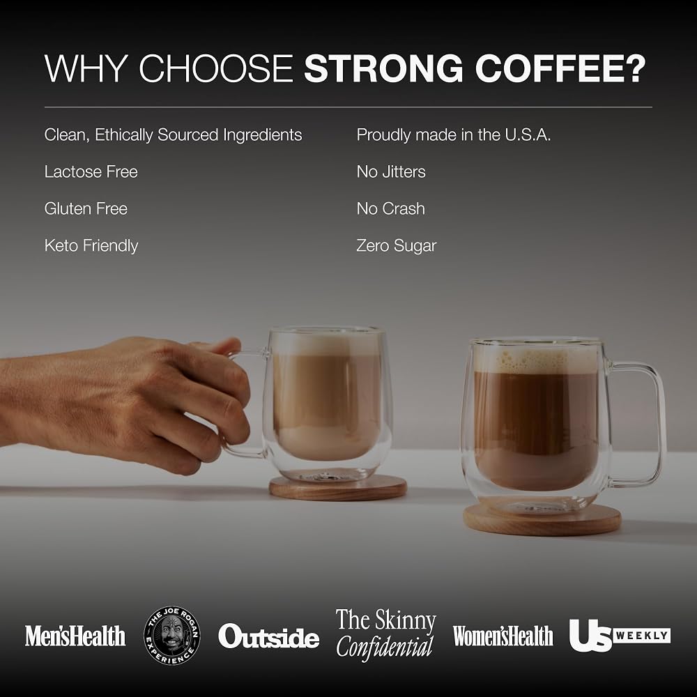 STRONG COFFEE COMPANY Vanilla Instant Latte - 15 Servings - image 3