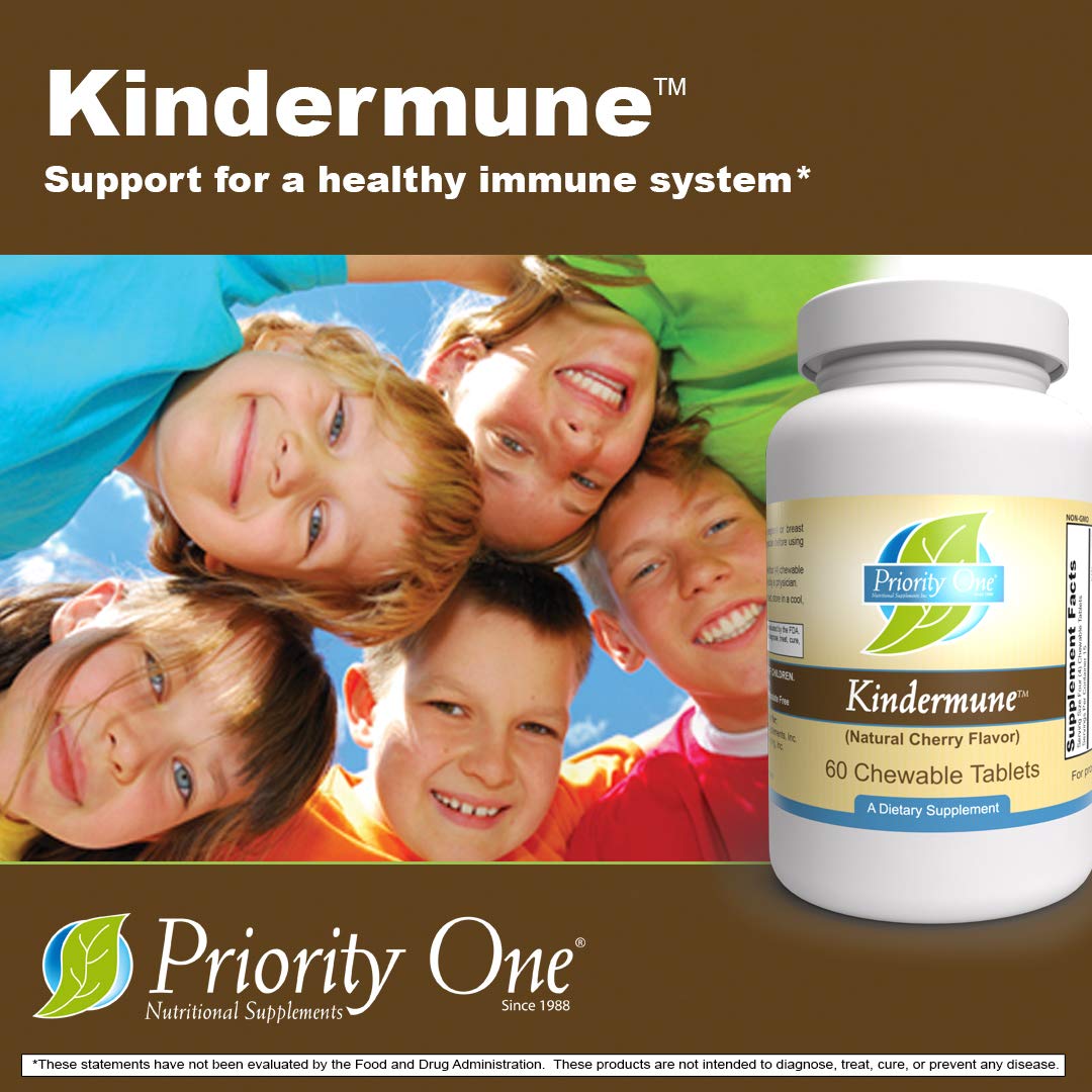 Priority One Kindermune Natural Cherry Chewable Tablets - 60 Tablets - image 6