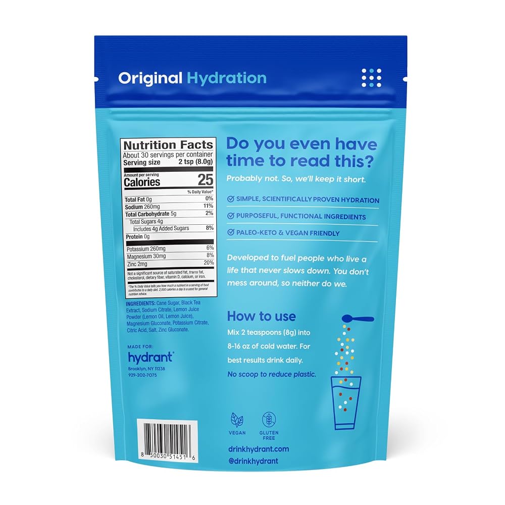 Hydrant Electrolyte Powder Iced Tea Lemonade - 30 Servings - image 4