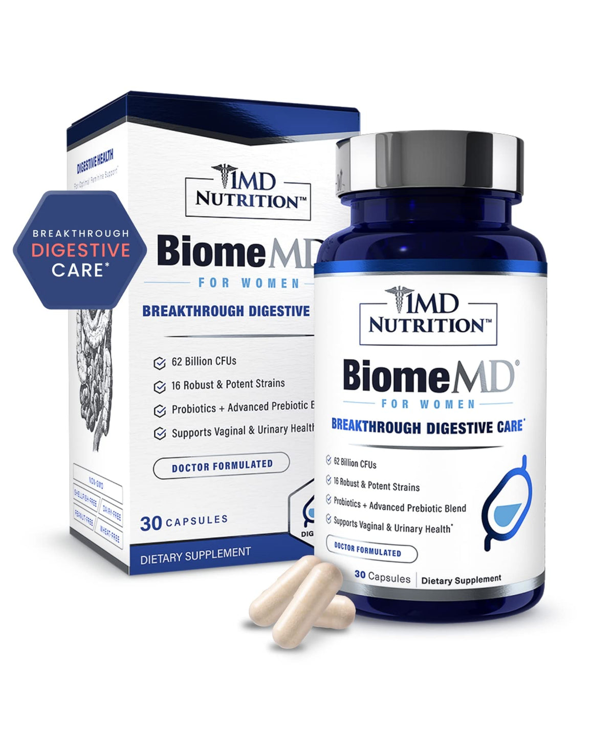 1MD Nutrition BiomeMD Probiotics for Women - 30 Capsules
