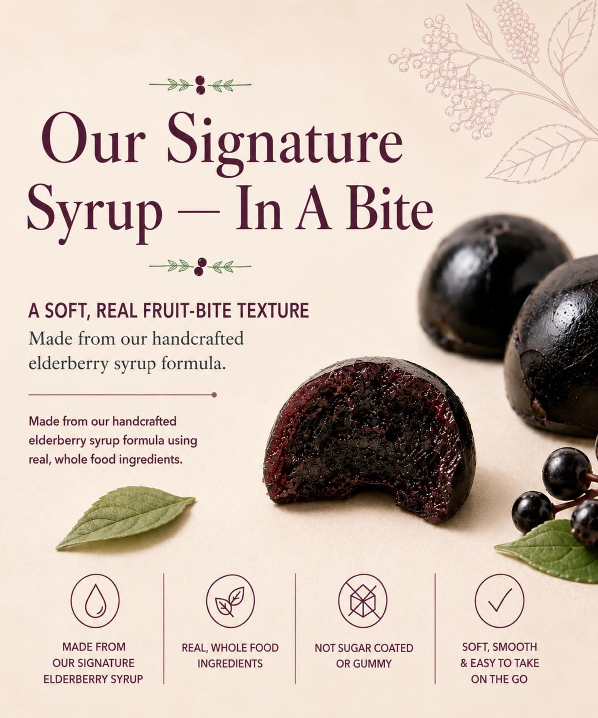 The POWER of Elderberries Elderberry Syrup Bites - 8 Count - image 3