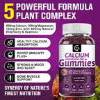 GORNVB Calcium Magnesium Zinc Gummies with High Absorption Magnesium