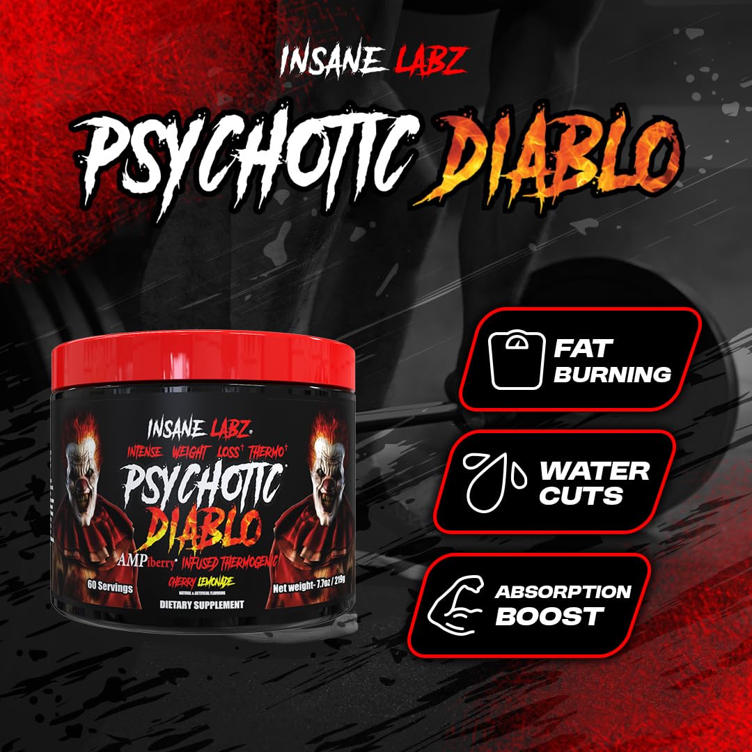 Insane Labz Psychotic Diablo Thermogenic Fat Burner Powder - 60 Servings - image 4