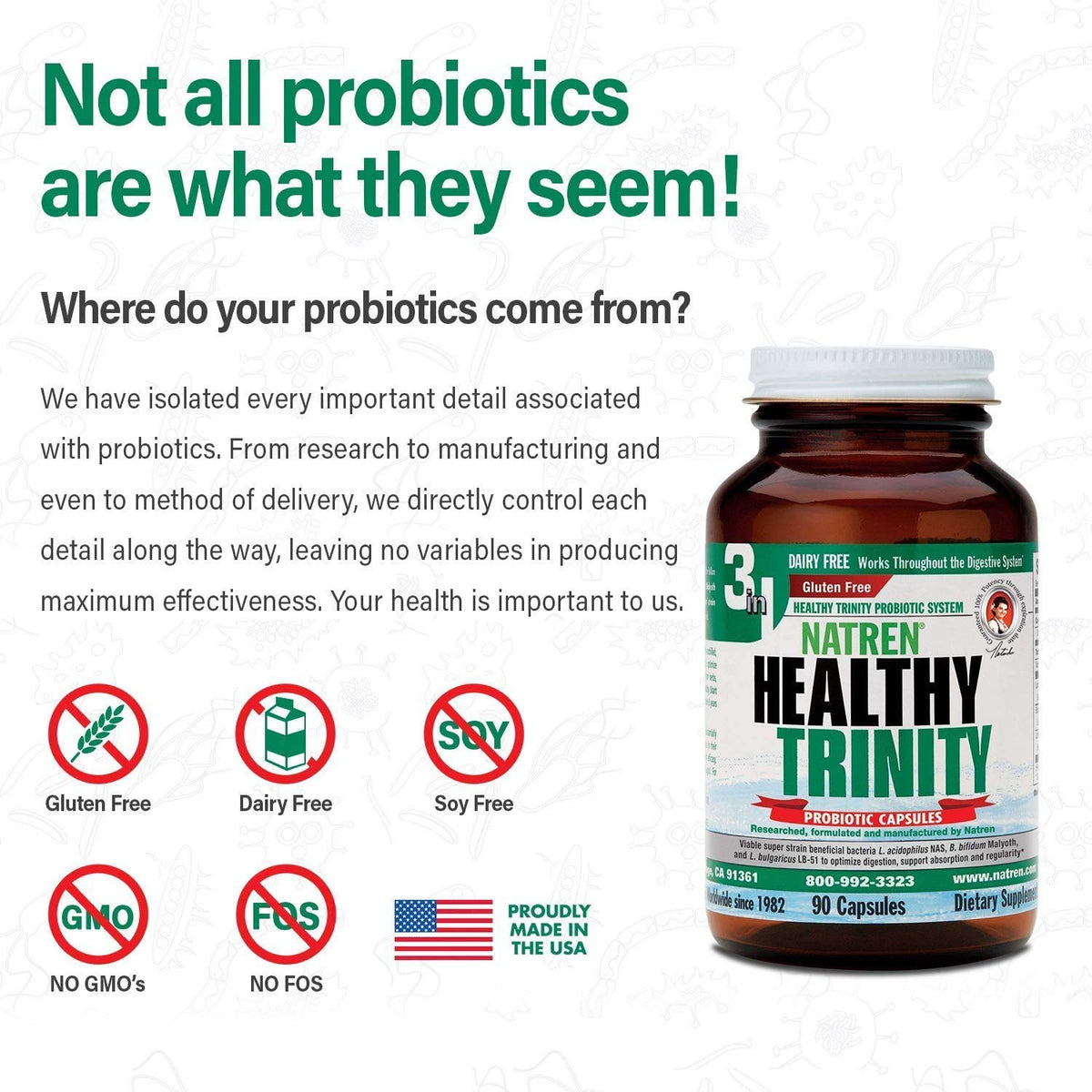 Natren Healthy Trinity Probiotics 30 Billion CFU - 90 Capsules - image 4