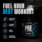 NutraBio Pre-Workout Powder Blue Raspberry - 20.8 oz - image 2